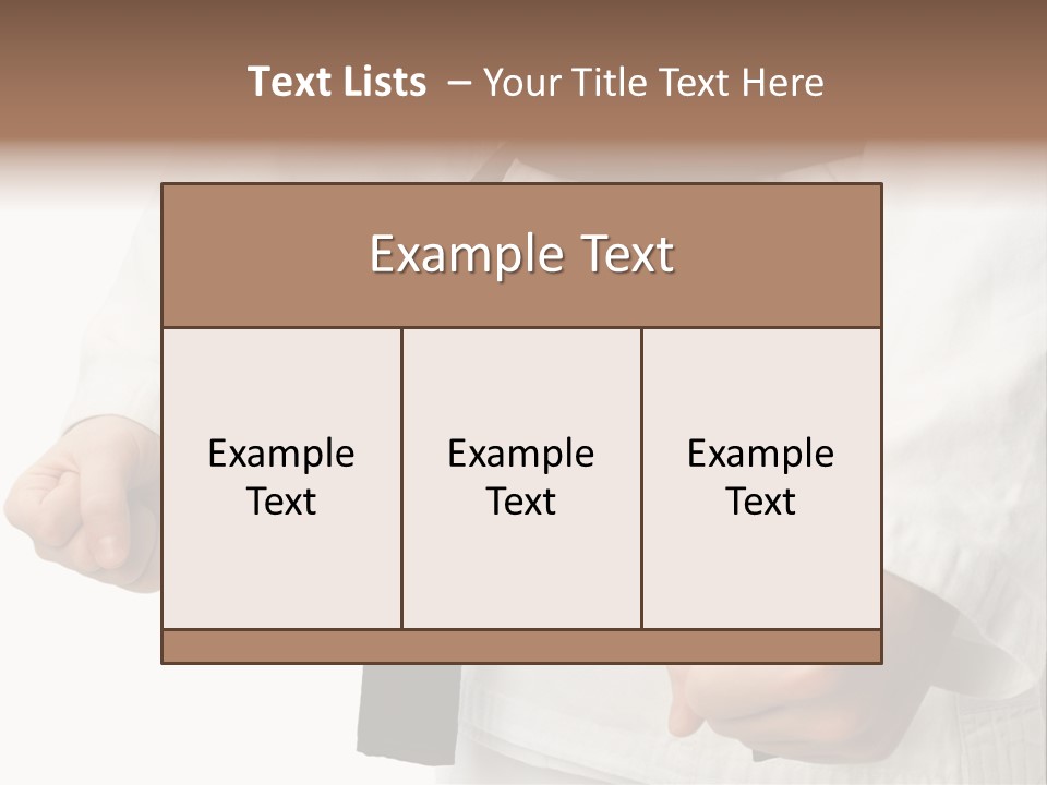 Bible Black Belts PowerPoint Template