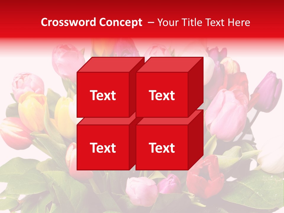 Flowers Tulip Bouquet PowerPoint Template