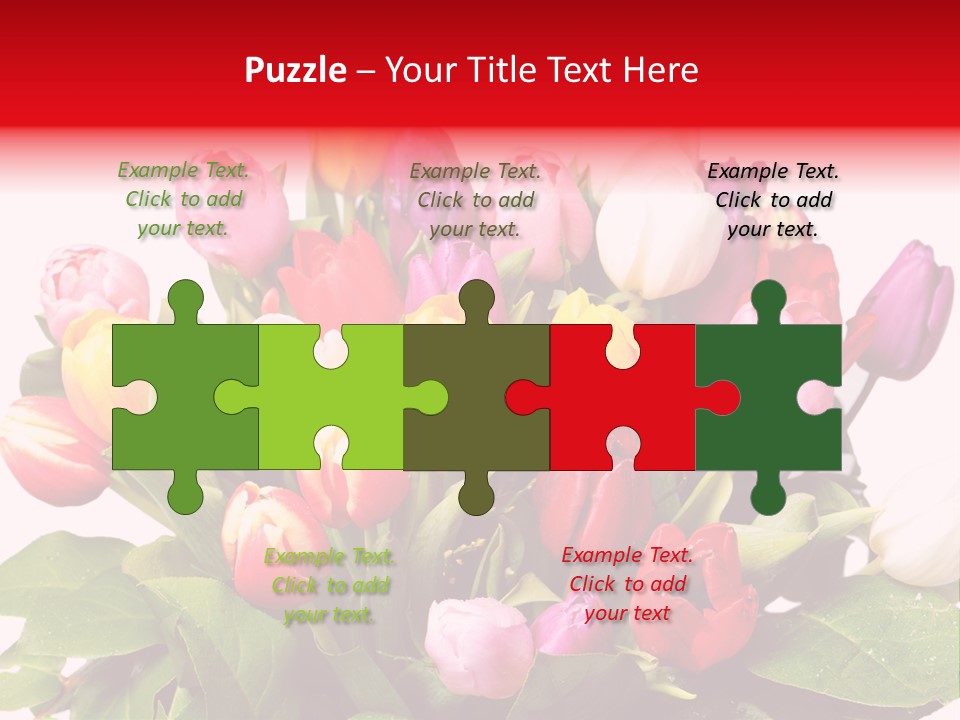 Flowers Tulip Bouquet PowerPoint Template