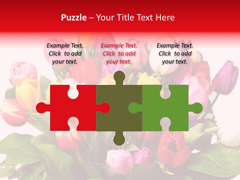 Flowers Tulip Bouquet PowerPoint Template