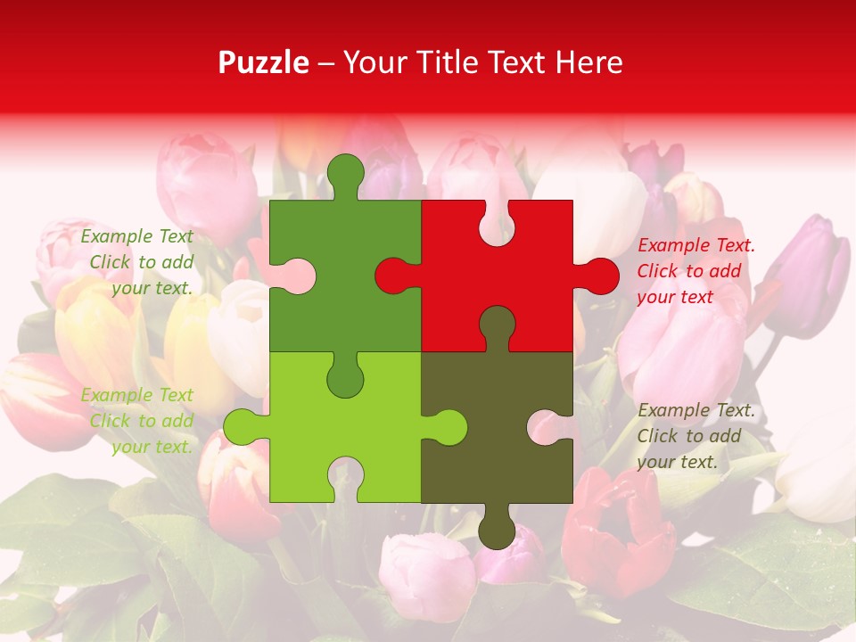 Flowers Tulip Bouquet PowerPoint Template