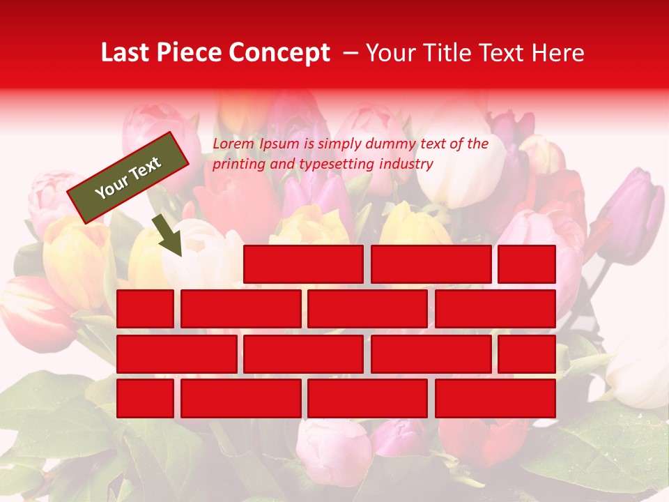 Flowers Tulip Bouquet PowerPoint Template