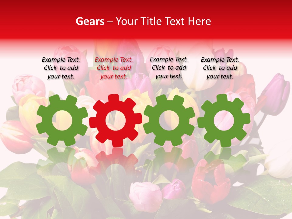 Flowers Tulip Bouquet PowerPoint Template