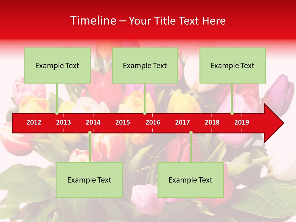 Flowers Tulip Bouquet PowerPoint Template