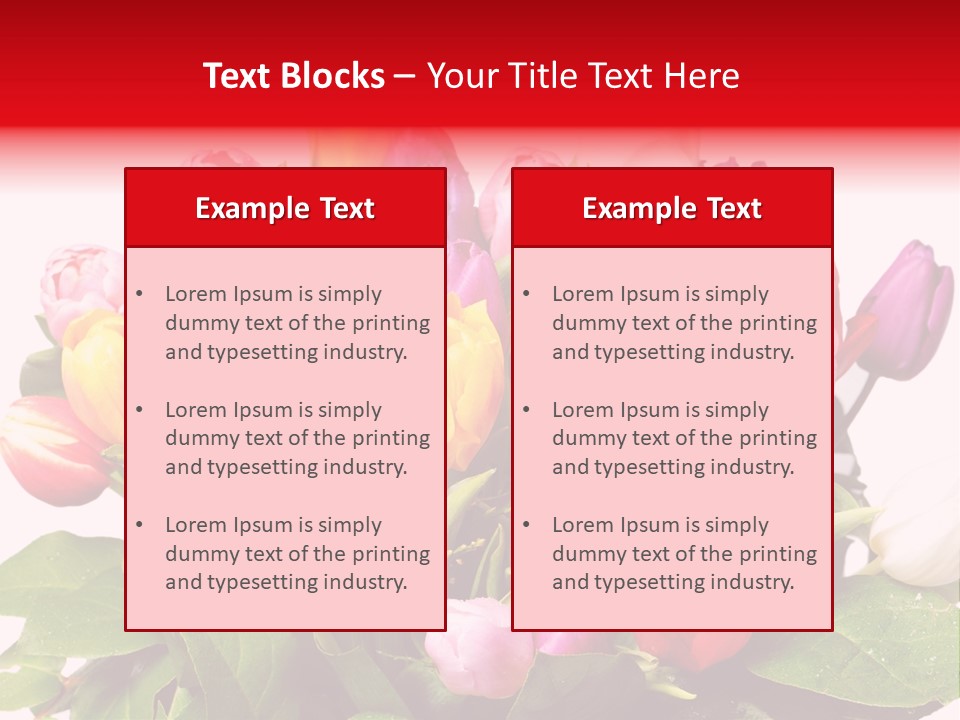 Flowers Tulip Bouquet PowerPoint Template