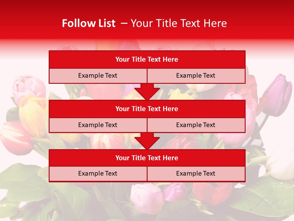 Flowers Tulip Bouquet PowerPoint Template