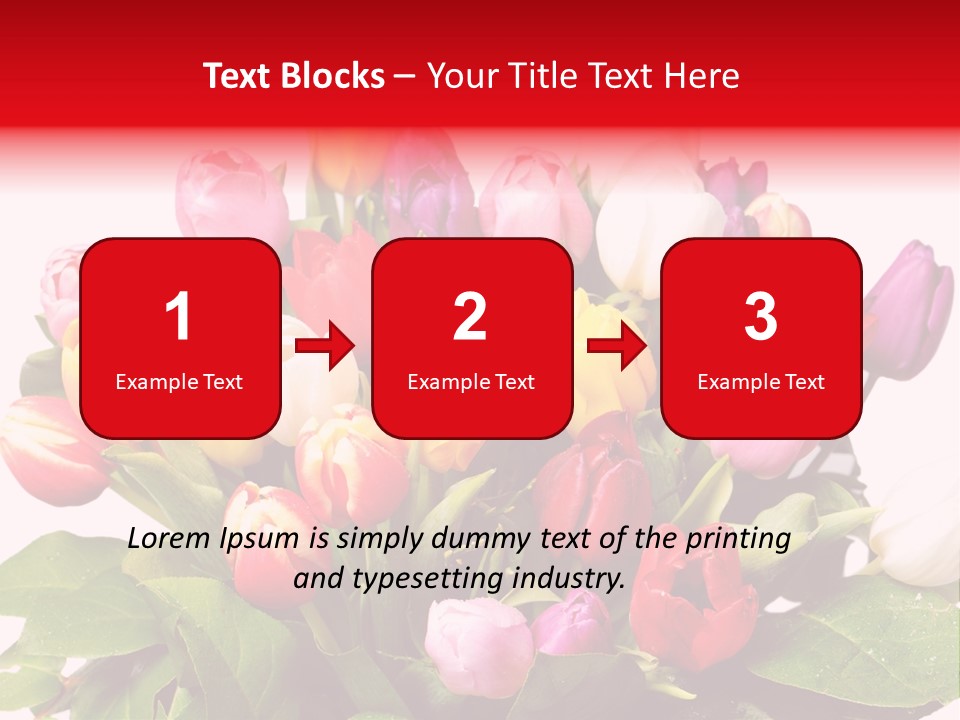 Flowers Tulip Bouquet PowerPoint Template