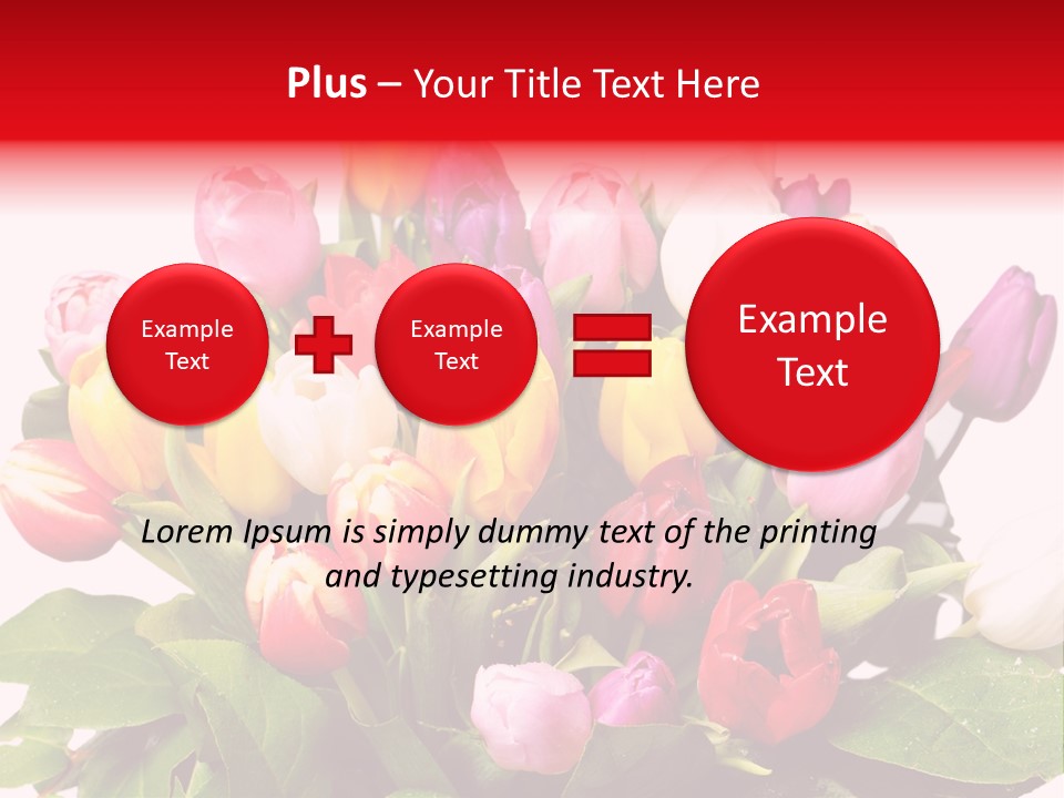 Flowers Tulip Bouquet PowerPoint Template