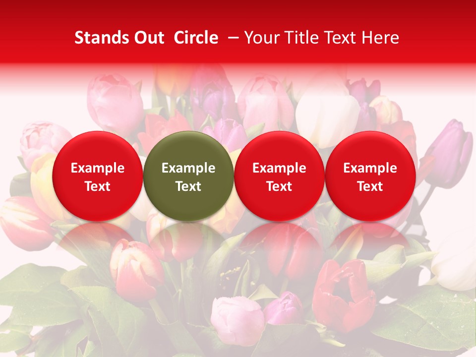Flowers Tulip Bouquet PowerPoint Template