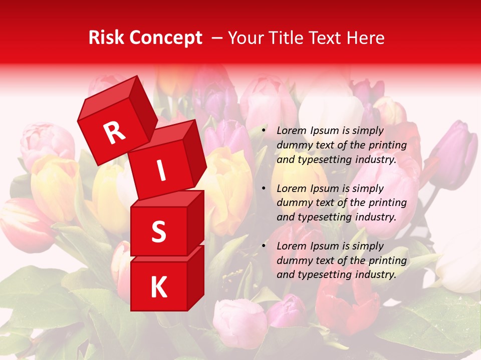 Flowers Tulip Bouquet PowerPoint Template