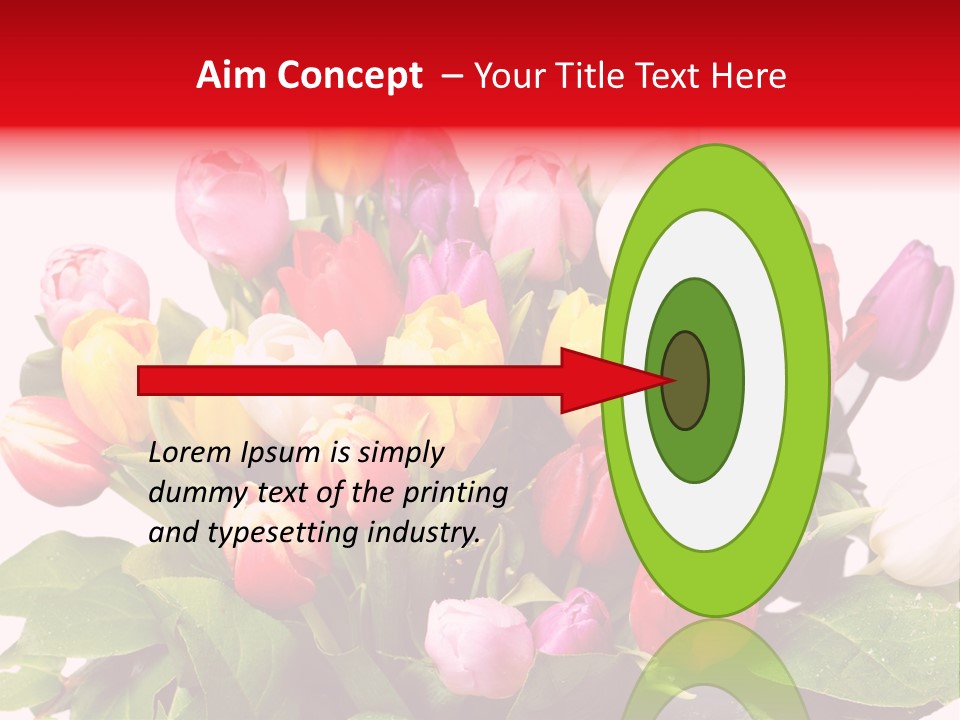 Flowers Tulip Bouquet PowerPoint Template