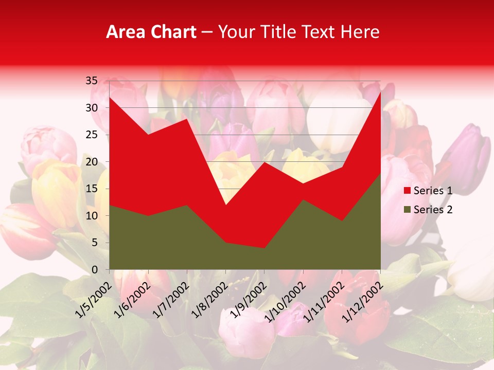 Flowers Tulip Bouquet PowerPoint Template