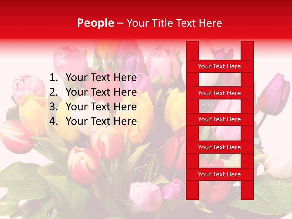 Flowers Tulip Bouquet PowerPoint Template
