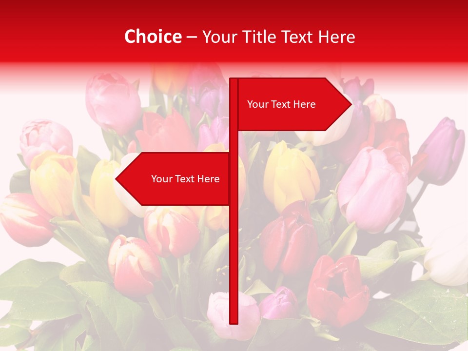 Flowers Tulip Bouquet PowerPoint Template