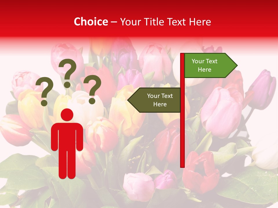 Flowers Tulip Bouquet PowerPoint Template