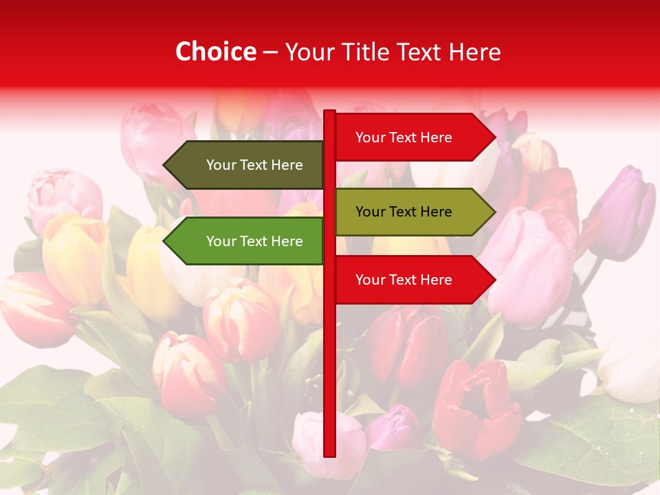 Flowers Tulip Bouquet PowerPoint Template
