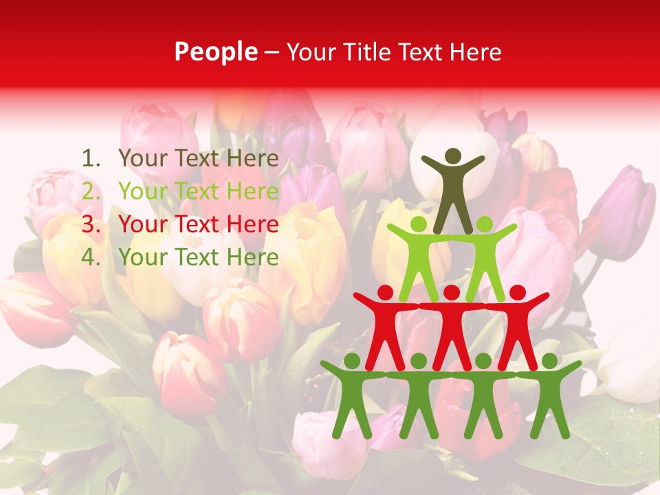 Flowers Tulip Bouquet PowerPoint Template