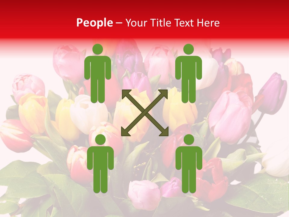 Flowers Tulip Bouquet PowerPoint Template