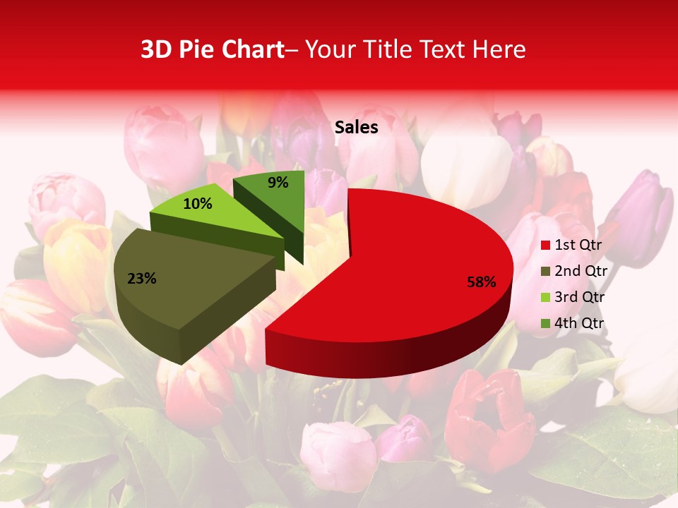 Flowers Tulip Bouquet PowerPoint Template