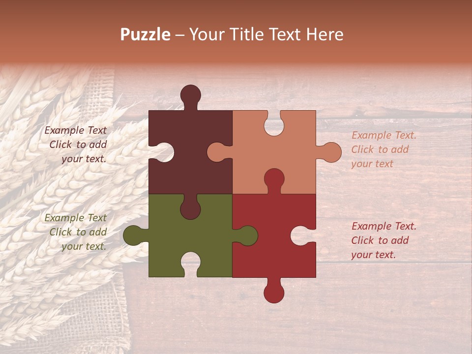 Cereals Dark Wood PowerPoint Template