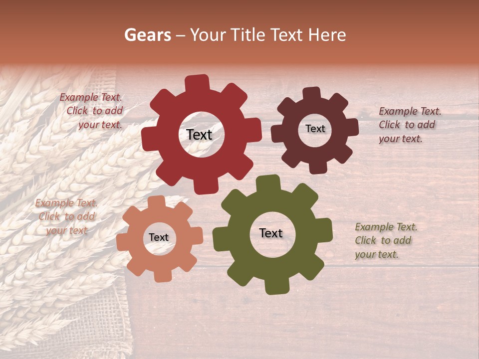 Cereals Dark Wood PowerPoint Template