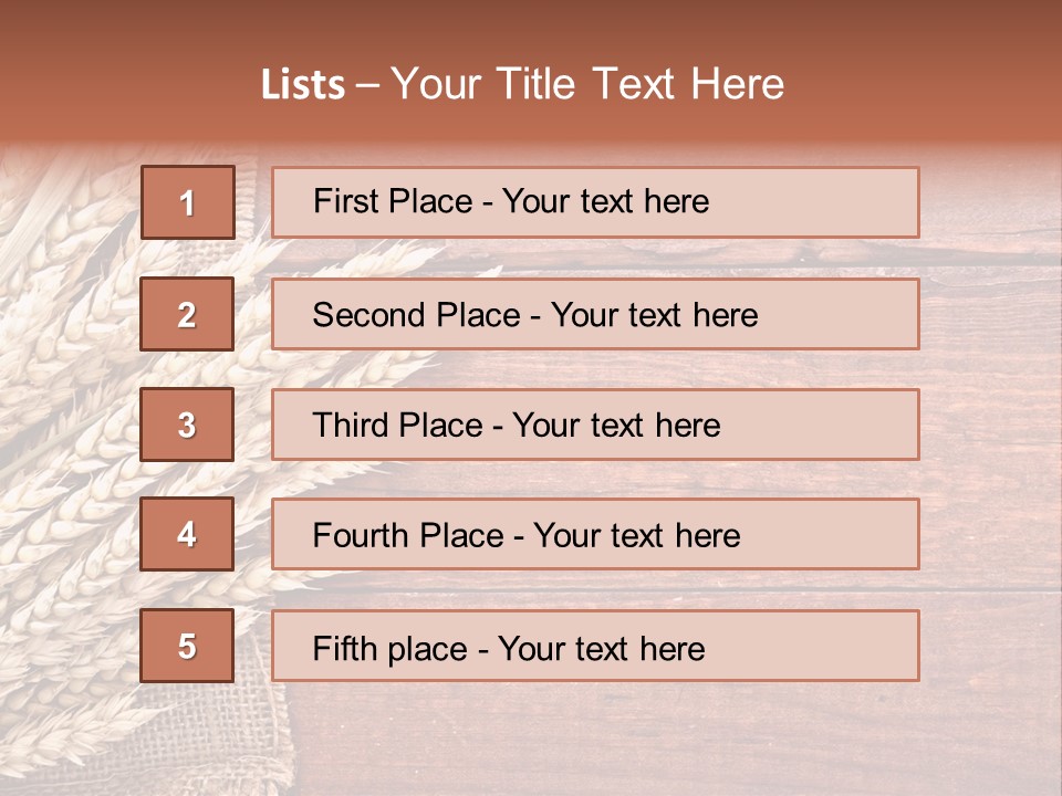 Cereals Dark Wood PowerPoint Template
