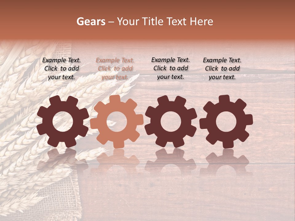 Cereals Dark Wood PowerPoint Template