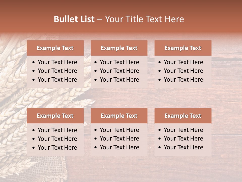 Cereals Dark Wood PowerPoint Template