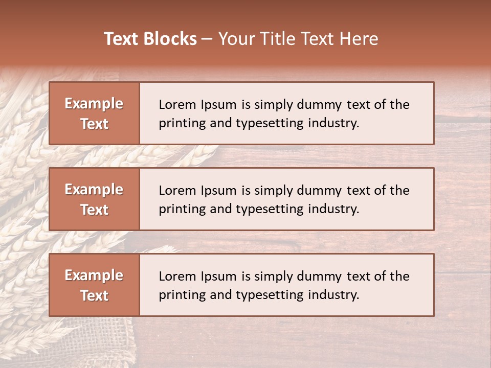 Cereals Dark Wood PowerPoint Template