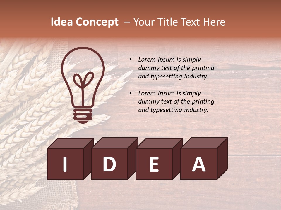 Cereals Dark Wood PowerPoint Template