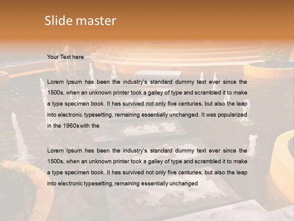 Water Fountains Psd PowerPoint Template