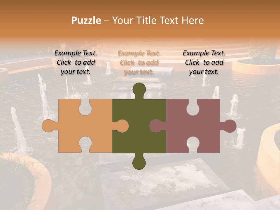 Water Fountains Psd PowerPoint Template