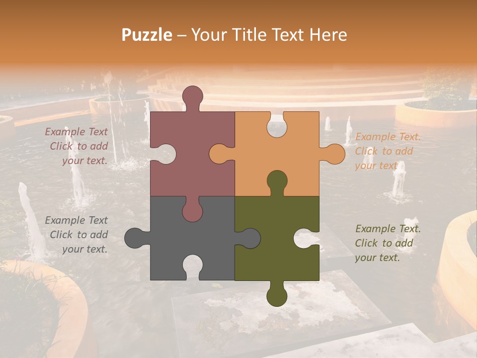 Water Fountains Psd PowerPoint Template
