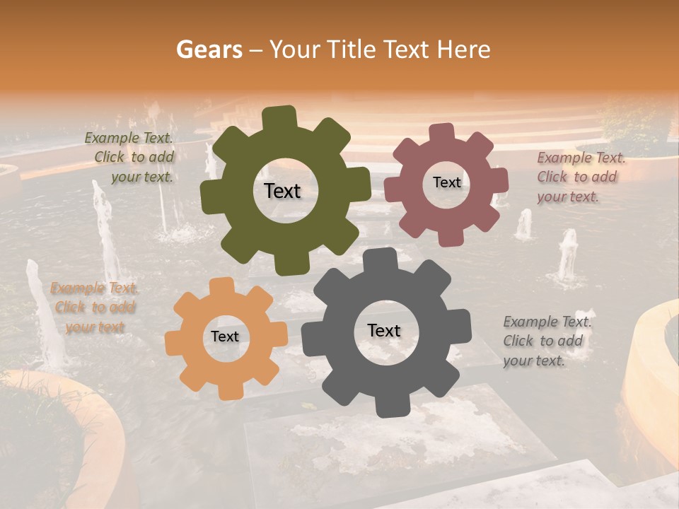 Water Fountains Psd PowerPoint Template