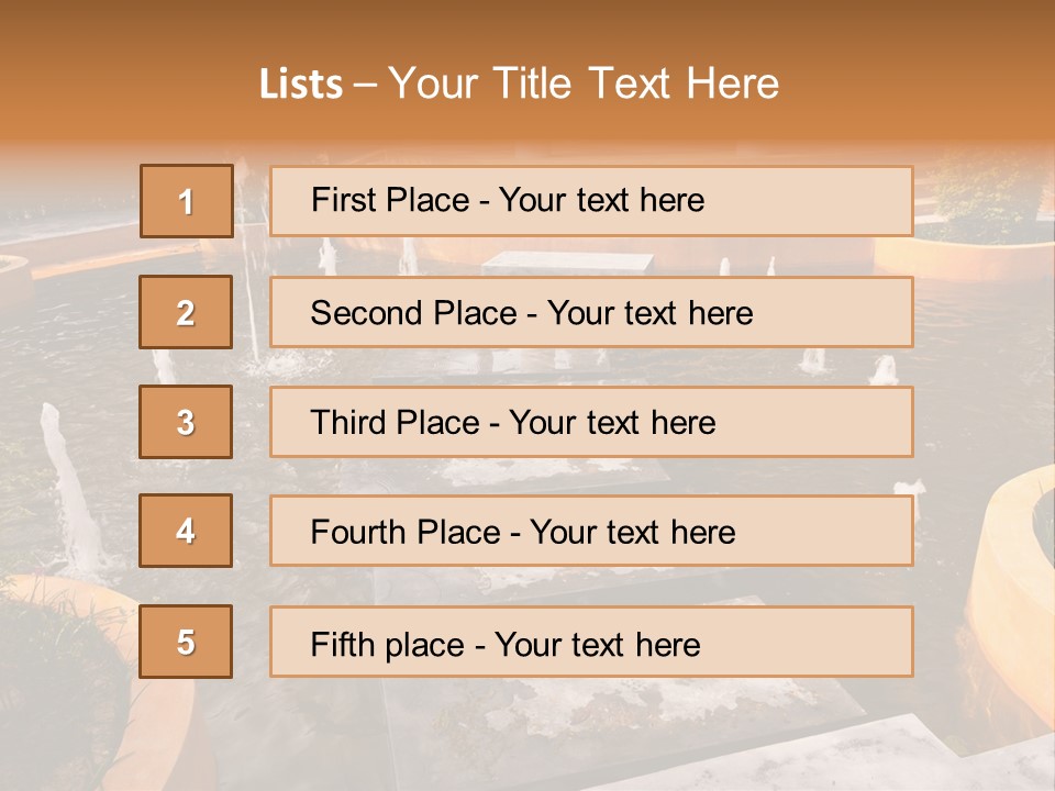 Water Fountains Psd PowerPoint Template