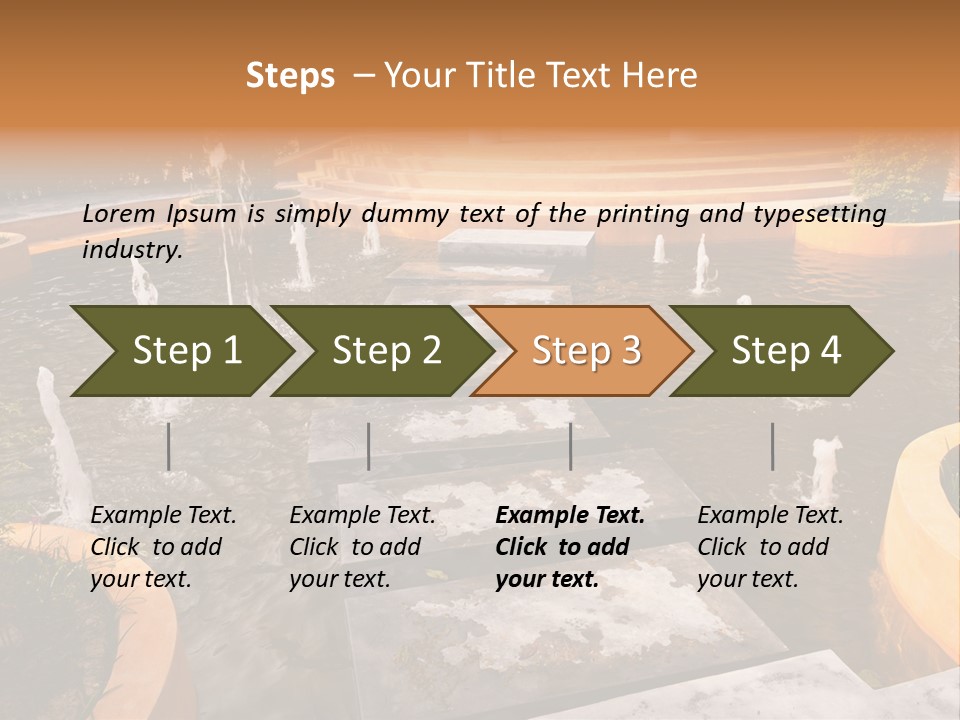 Water Fountains Psd PowerPoint Template