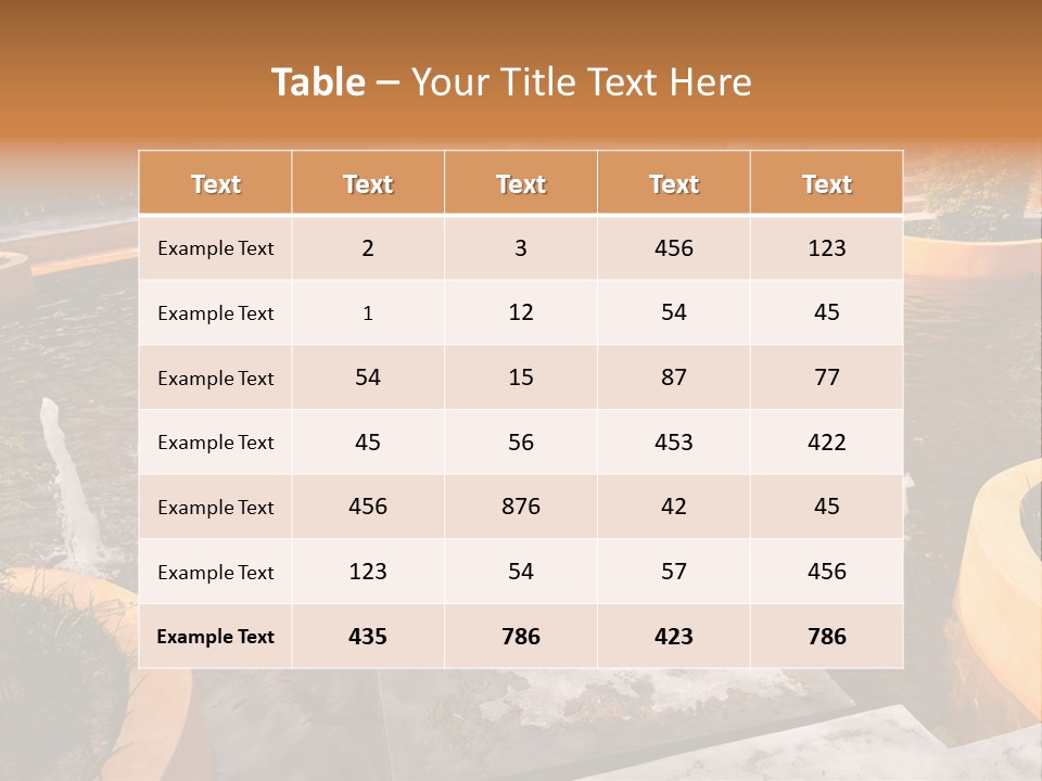 Water Fountains Psd PowerPoint Template