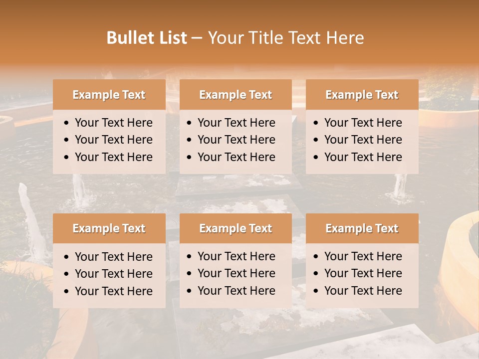 Water Fountains Psd PowerPoint Template
