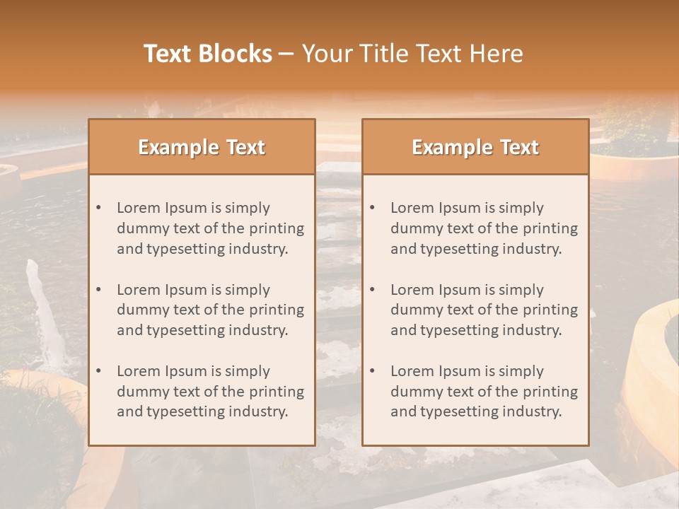 Water Fountains Psd PowerPoint Template