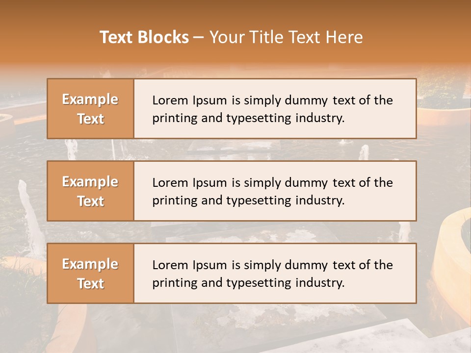 Water Fountains Psd PowerPoint Template