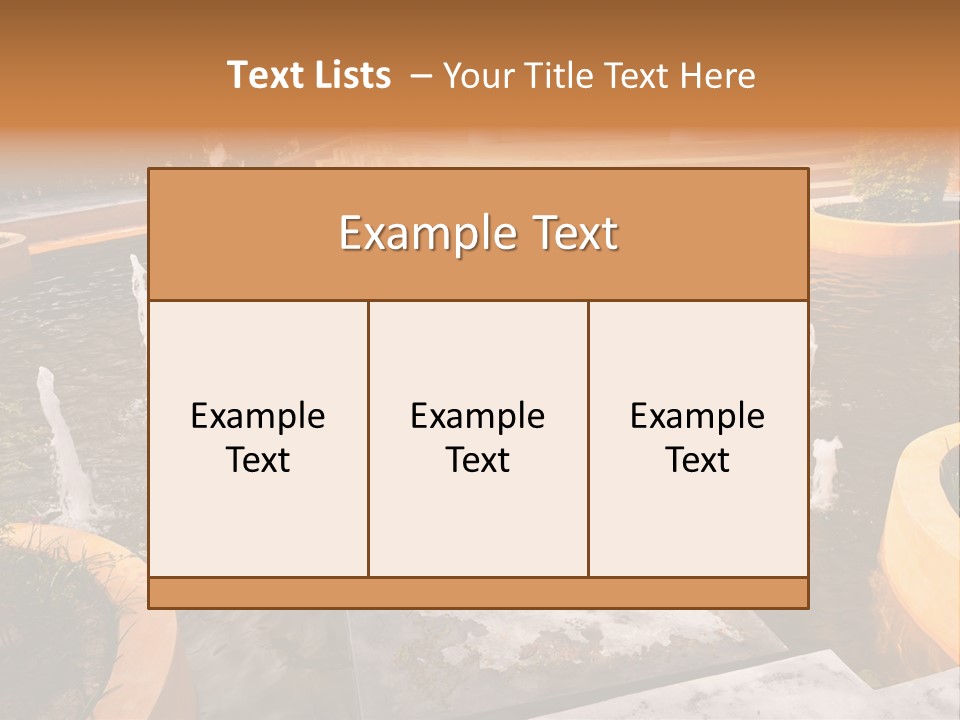 Water Fountains Psd PowerPoint Template