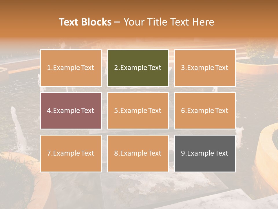 Water Fountains Psd PowerPoint Template