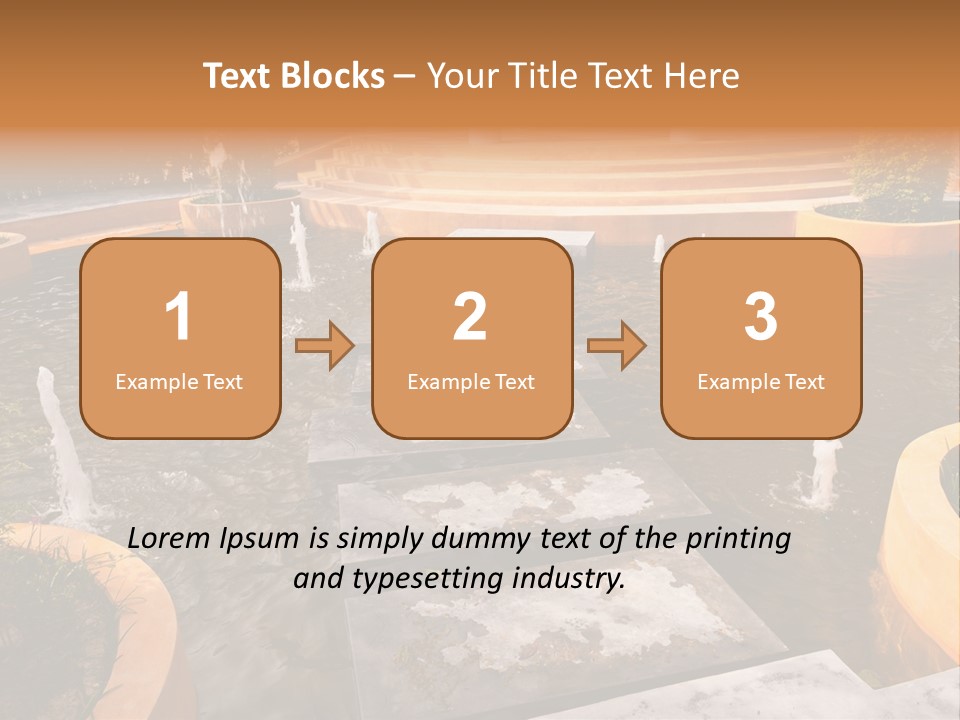 Water Fountains Psd PowerPoint Template