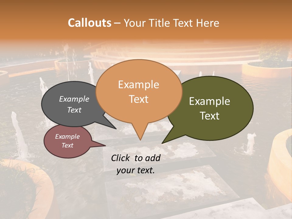 Water Fountains Psd PowerPoint Template