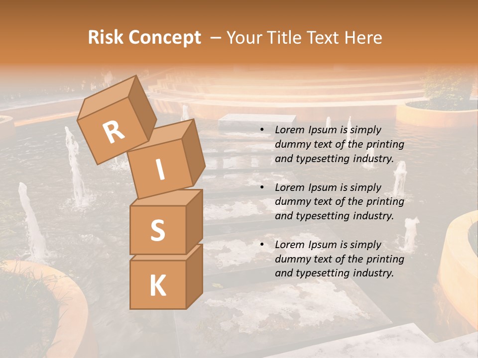 Water Fountains Psd PowerPoint Template