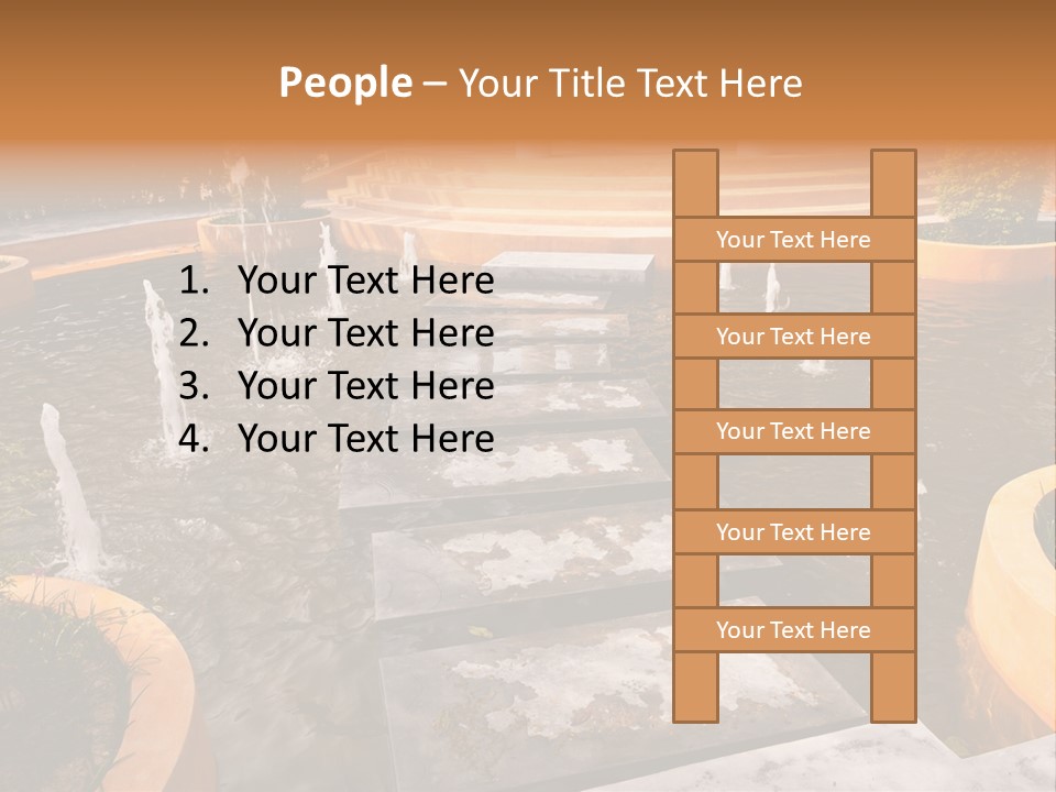 Water Fountains Psd PowerPoint Template