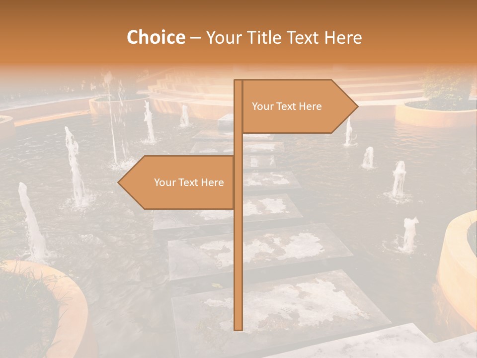 Water Fountains Psd PowerPoint Template
