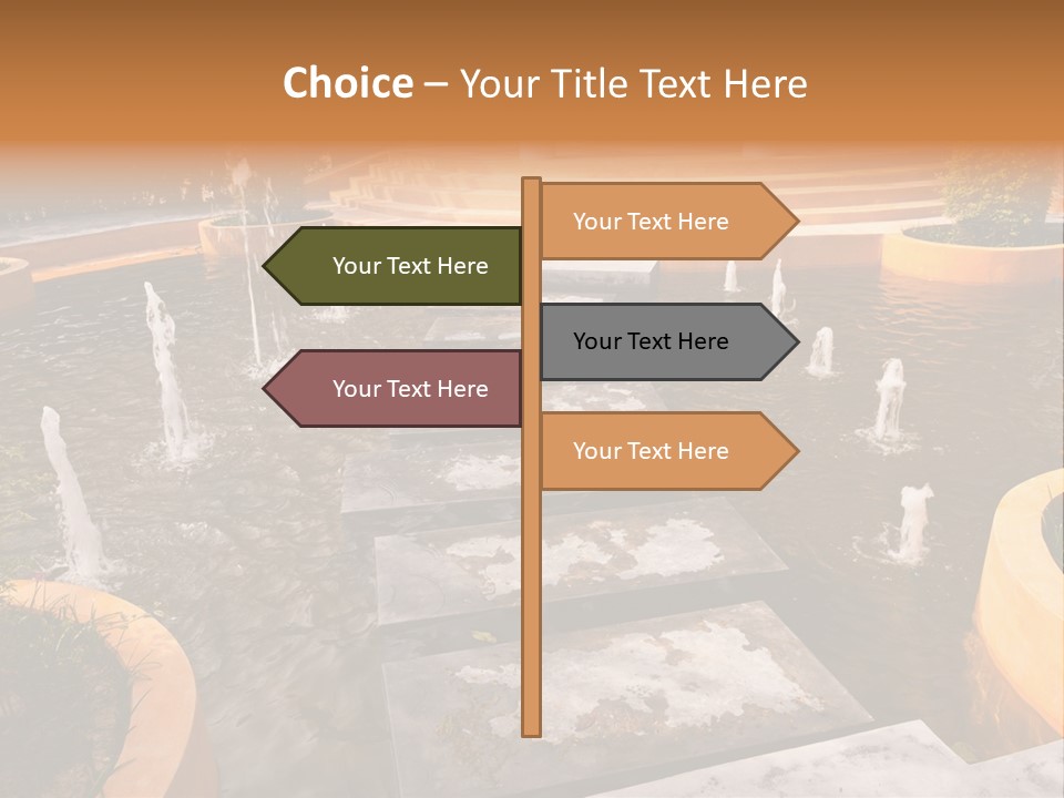 Water Fountains Psd PowerPoint Template