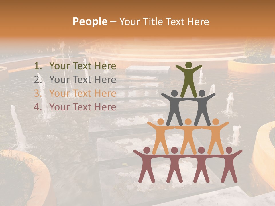 Water Fountains Psd PowerPoint Template