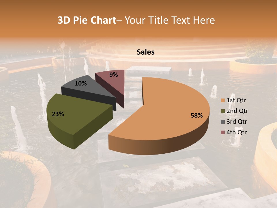 Water Fountains Psd PowerPoint Template